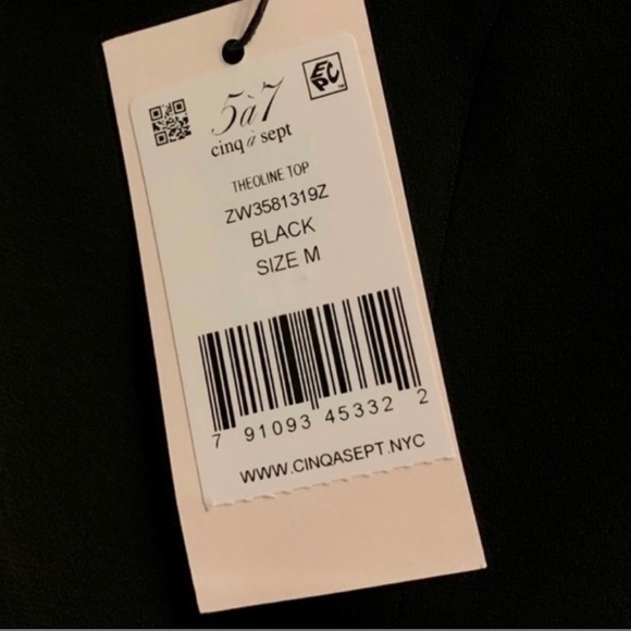 Cinq a Sept Theoline One Shoulder Top- XS,M - Picture 7 of 7